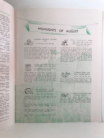 CANTERBURY CENTENNIAL CELEBRATIONS 1850 - 1950: Official Souvenir Programme