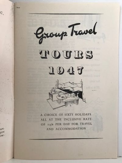 GROUP TRAVEL TOURS 1947