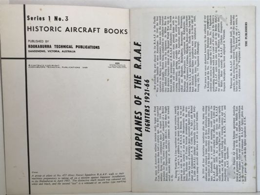 WARPLANES OF THE R.A.A.F. - Fighters 1921 - 1969