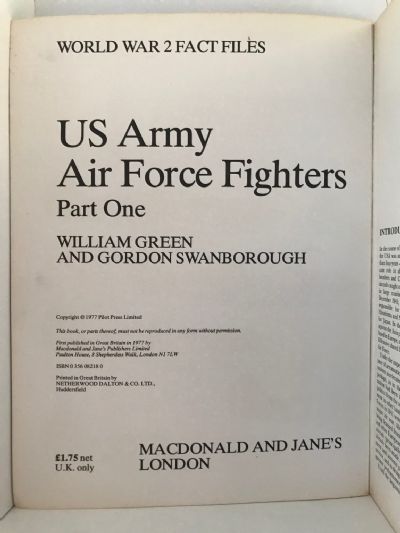 US ARMY AIR FORCE FIGHTERS: Part 1