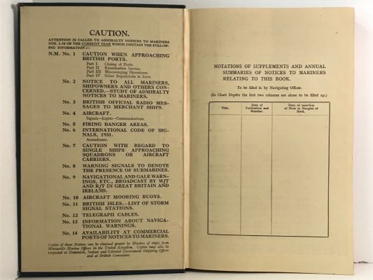WEST COAST OF ENGLAND PILOT: Ninth edition 1948