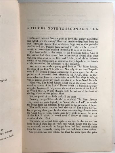THE SILENT SERVICE: Action Stories of the ANZAC Navy