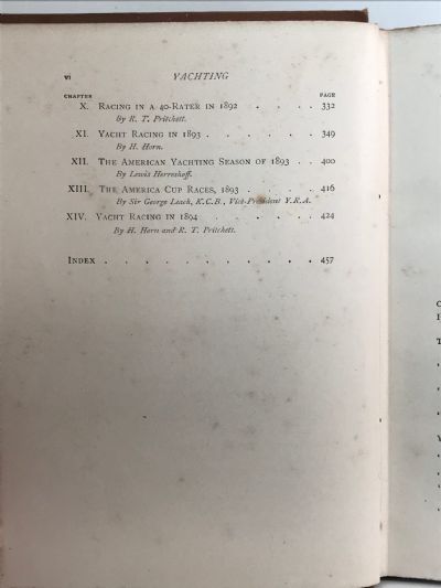 THE BADMINTON LIBRARY: Of Sports and Pastimes Yachting II