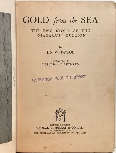 GOLD FROM THE SEA: The Epic Story of the Niagara's Bullion