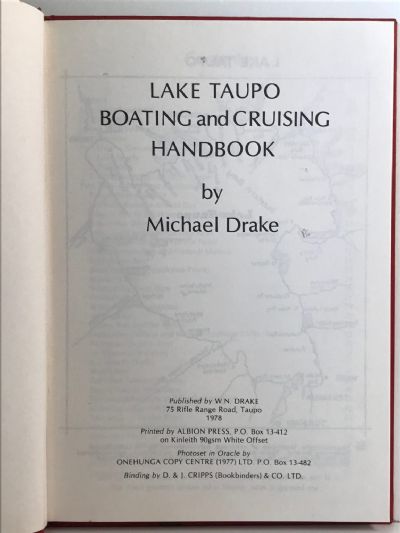THE LAKE TAUPO BOATING AND CRUISING HANDBOOK