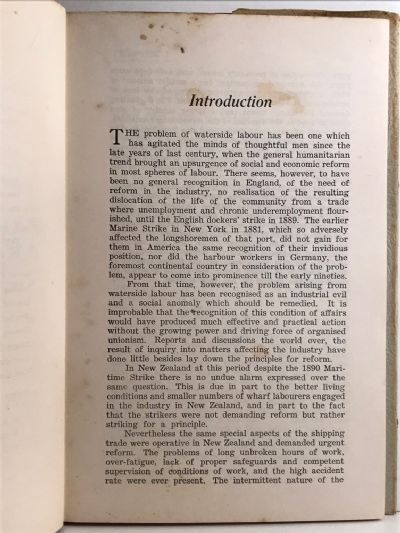 WELLINGTON WATERSIDERS: The Story of Their Industrial Organisation
