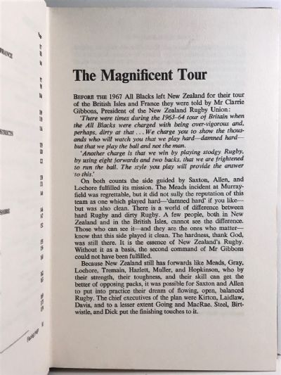 THE ALL BLACKS 1967: Tour of the British Isles and France
