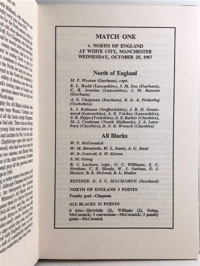 THE ALL BLACKS 1967: Tour of the British Isles and France