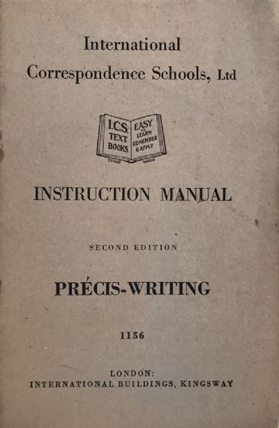 INSTRUCTION MANUAL for PRECIS-WRITING 