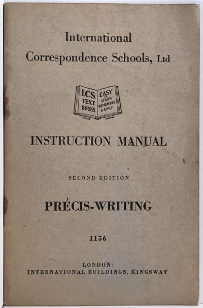 INSTRUCTION MANUAL for PRECIS-WRITING