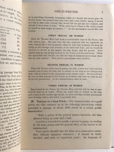 INSTRUCTION MANUAL for PRECIS-WRITING