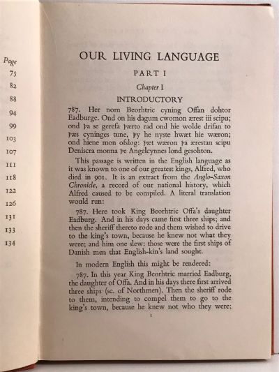 OUR LIVING LANGUAGE