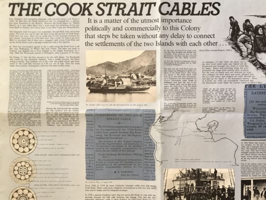 OLD POSTER: The Cook Strait Cable - New Zealand Post Office