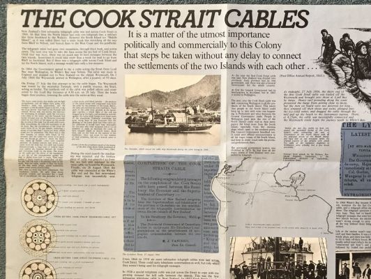 OLD POSTER: The Cook Strait Cable - New Zealand Post Office