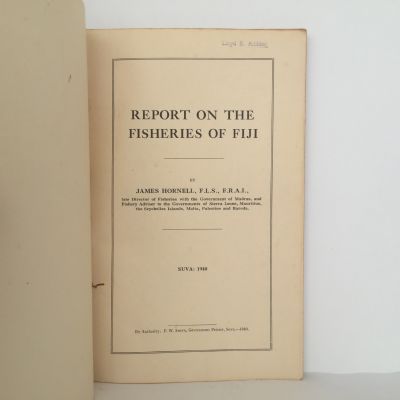 Report on the Fisheries of Fiji 