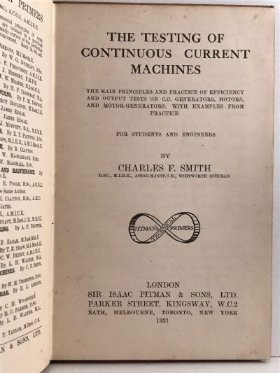 TESTING OF CONTINUOUS CURRENT MACHINES