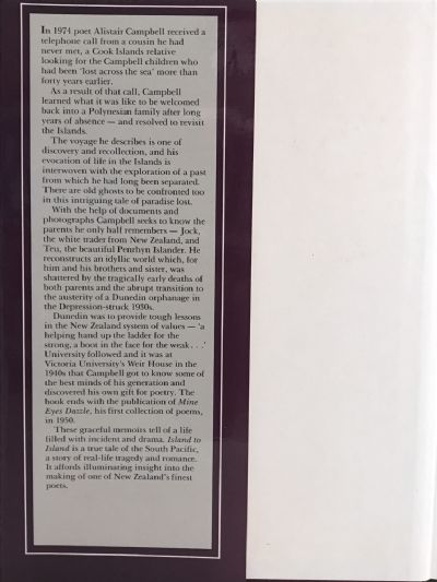 ISLAND TO ISLAND by Alistair Campbell