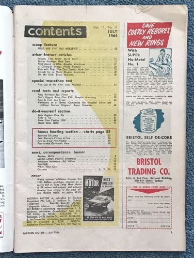 VINTAGE MAGAZINE: Modern Motor July 1964