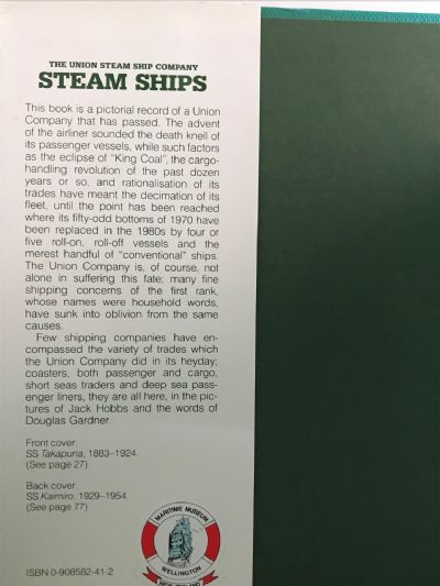 THE UNION STEAM SHIP COMPANY: Steam Ships