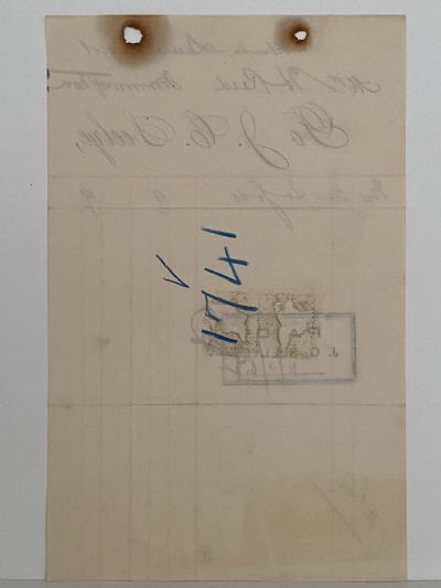 ANTIQUE INVOICE: J. C. Seelye, Dunedin 1901
