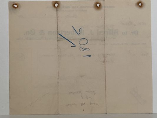 ANTIQUE INVOICE: Alfred J. Robertson & Co. Dunedin – Engineers, Blacksmiths 1902