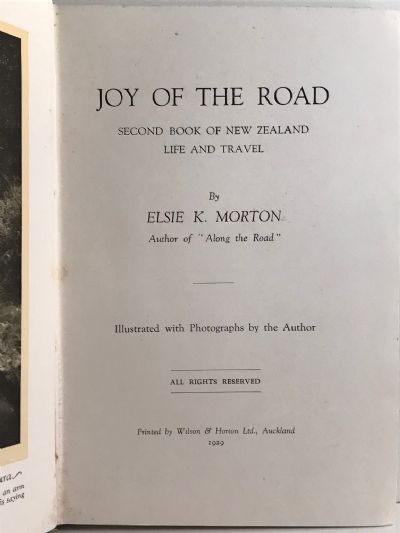 JOY OF THE ROAD: Second Book of New Zealand Life and Travel