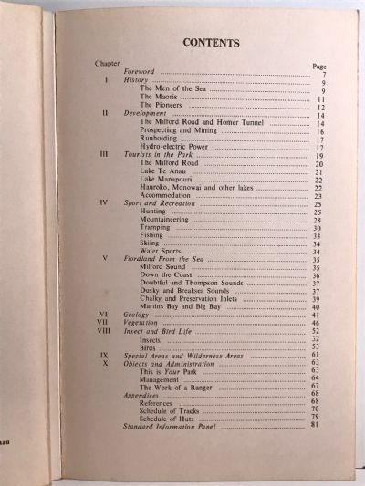 FIORDLAND NATIONAL PARK: Handbook 1973