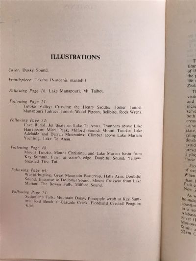 FIORDLAND NATIONAL PARK: Handbook 1973