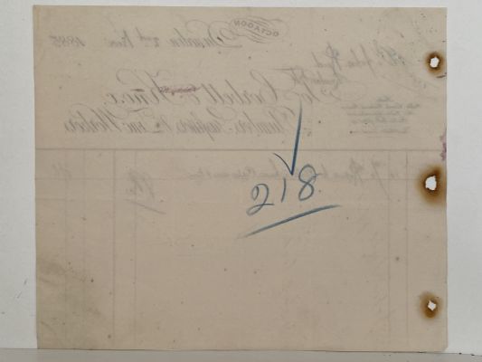ANTIQUE INVOICE: Corbett & Knox, Dunedin - Plumbers and Gasfitters 1885