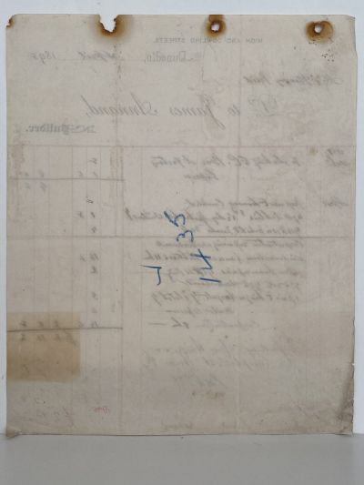 ANTIQUE INVOICE: James Annand, Dunedin - Builder 1898