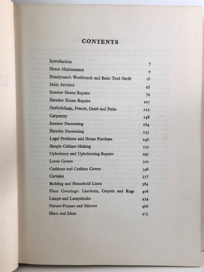 THE HANDYMANS ENCYCLOPEDIA: A Manual of Home Decoration and Repairs