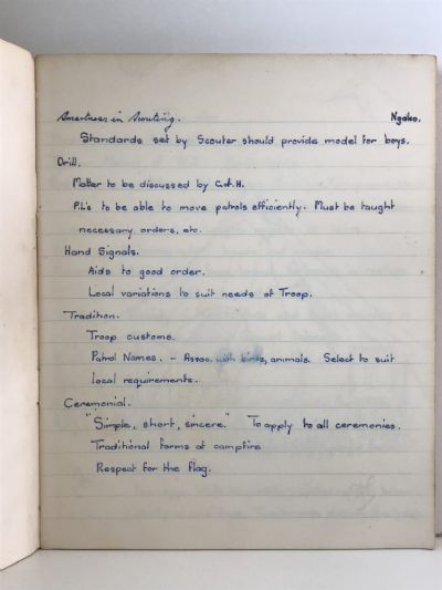 GILWELL SCOUT NOTEBOOK: For Recognised Scouters Training Camps