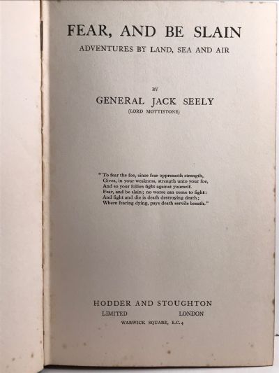 FEAR, AND BE SLAIN: Adventures by Land, Sea and Air