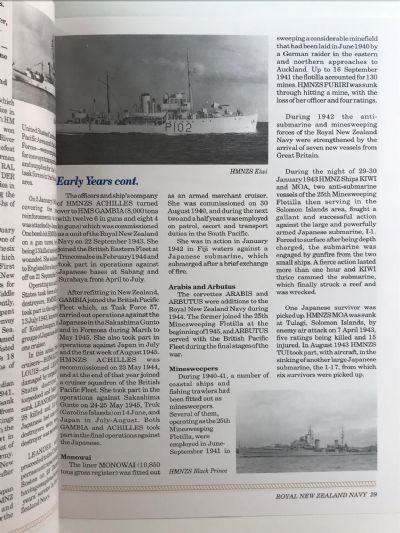 COMMEMORATION 1991: The 50th Anniversary of The Royal New Zealand Navy
