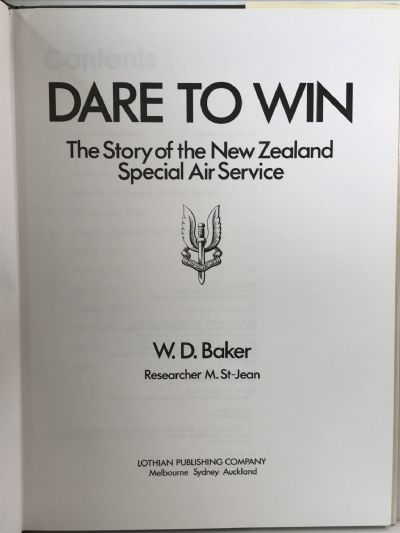 DARE TO WIN: The Story of The New Zealand Special Air Service