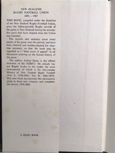 THE NEW ZEALAND RUGBY FOOTBALL UNION 1892-1967