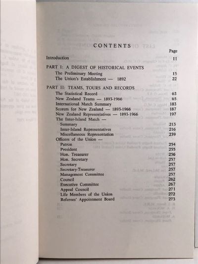 THE NEW ZEALAND RUGBY FOOTBALL UNION 1892-1967
