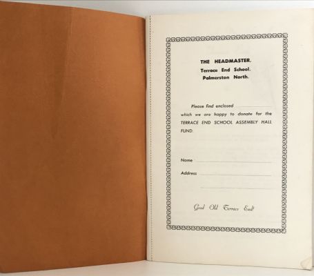 TERRACE END SCHOOL PALMERSTON NORTH: Roll of Past Pupils 1884-1959