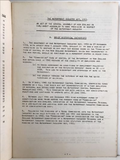 NEW ZEALAND WATERFRONT INDUSTRY ACT 1963