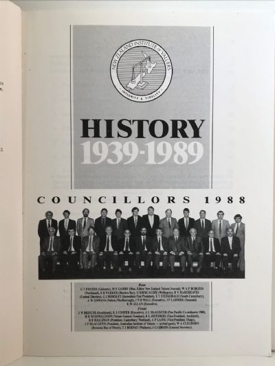 NEW ZEALAND INSTITUTE OF VALUERS HISTORY 1939-1989
