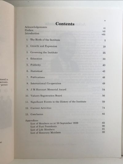 NEW ZEALAND INSTITUTE OF VALUERS HISTORY 1939-1989