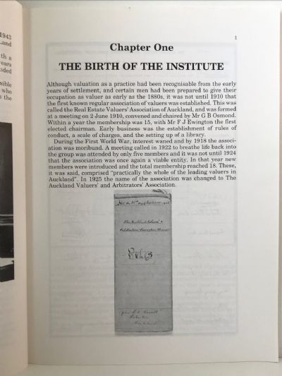 NEW ZEALAND INSTITUTE OF VALUERS HISTORY 1939-1989