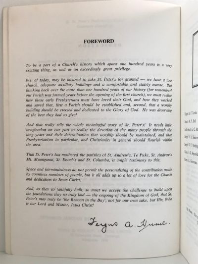 ST. PETER'S 1878-1978: The Centennial History of St Peter's Presbyterian Church
