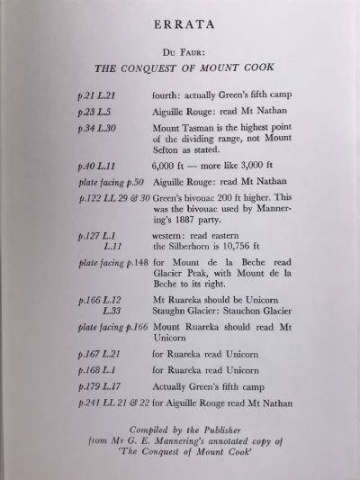 THE CONQUEST OF MOUNT COOK
