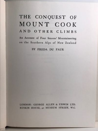 THE CONQUEST OF MOUNT COOK