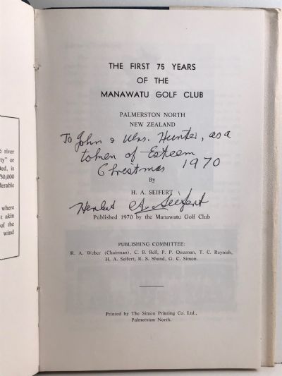 THE FIRST 75 YEARS OF THE MANAWATU GOLF CLUB