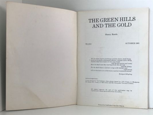 THE GREEN HILLS AND THE GOLD