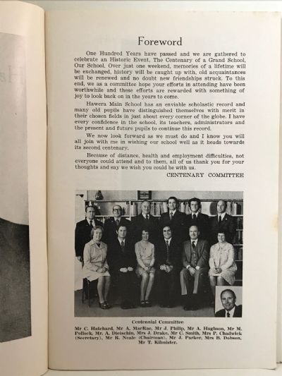 HAWERA MAIN SCHOOL CENTENNIAL 1875-1975