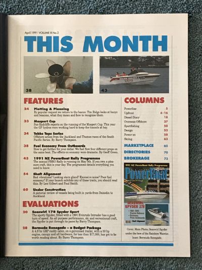 VINTAGE MAGAZINE: Power Boat New Zealand - Vol.8 - No.2 - April 1991