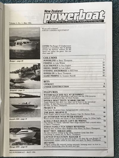 VINTAGE MAGAZINE: Power Boat New Zealand - Vol.3 - No.1 - May 1986